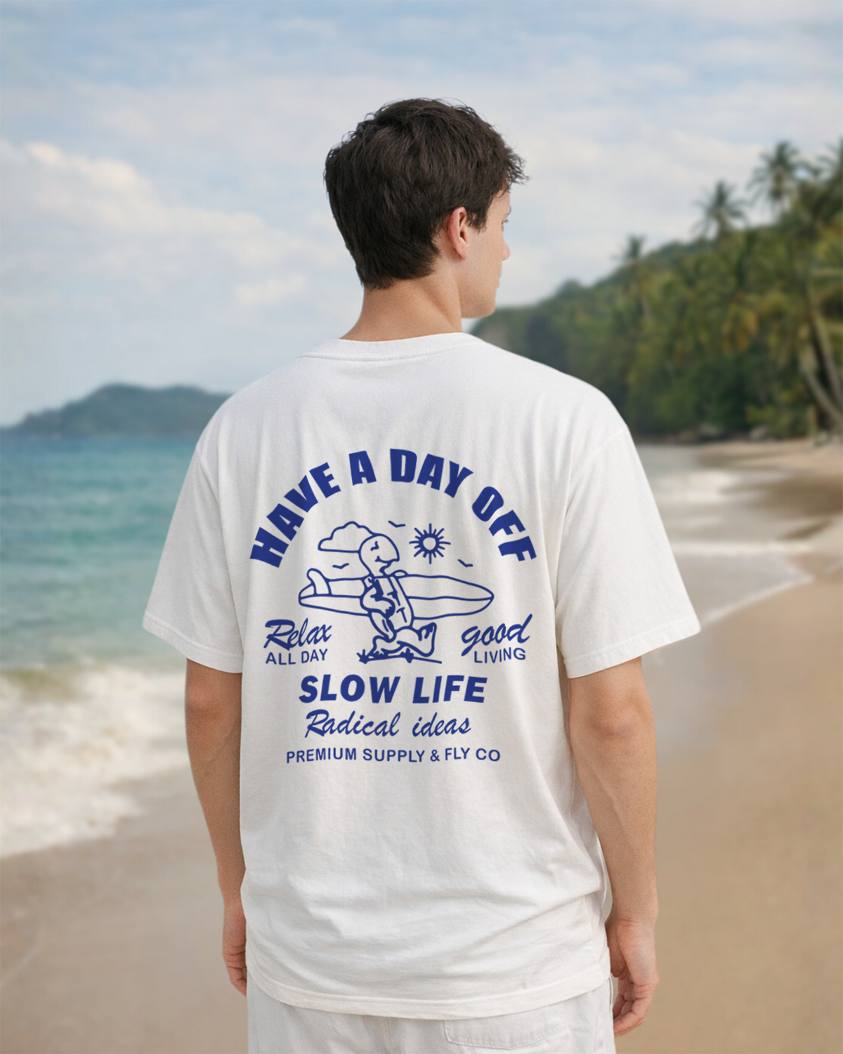 CAMISETA OVERSIZE BLANCA | SLOW LIFE