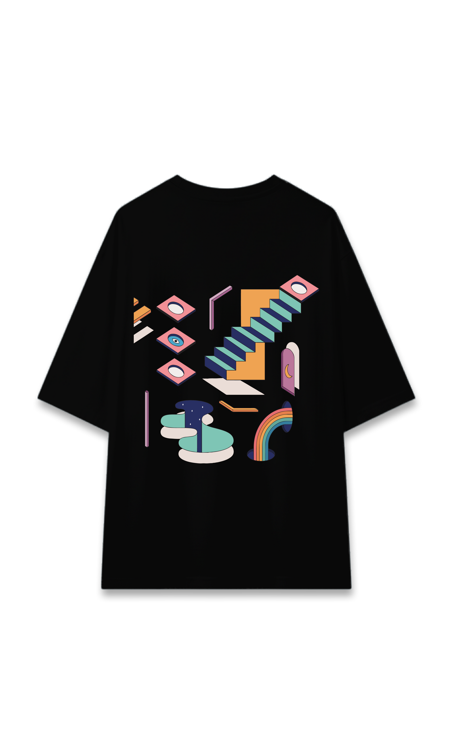 CAMISETA OVERSIZE NEGRA | DIMENSIONS