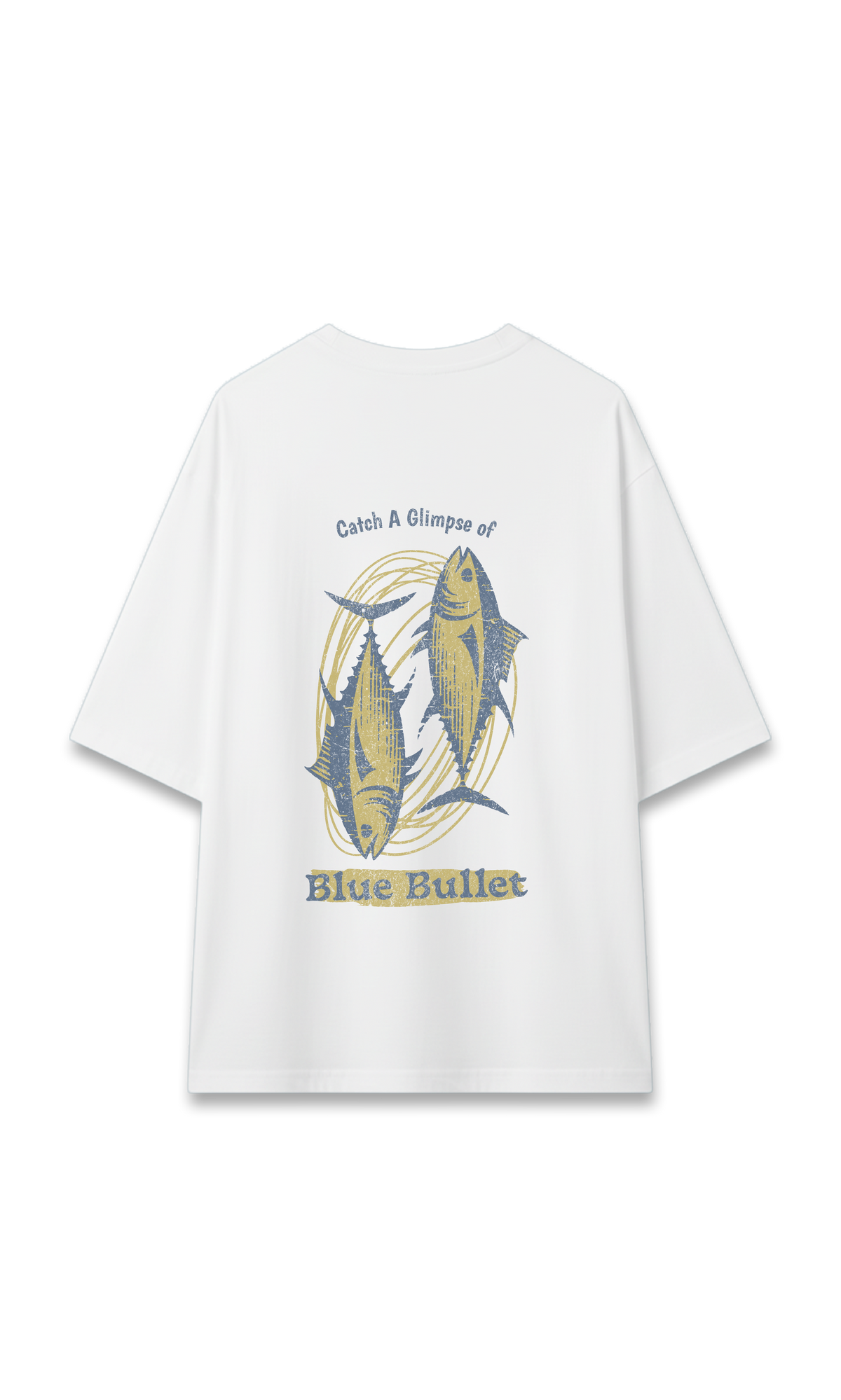 CAMISETA OVERSIZE BLANCA | BLUE BULLET