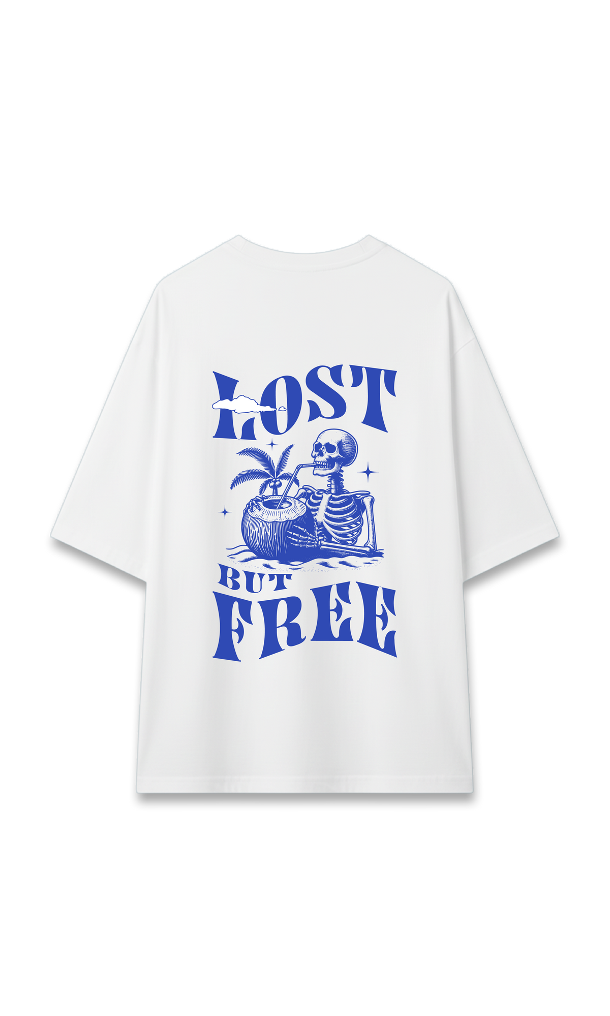 CAMISETA OVERSIZE BLANCA | LOST BUT FREE