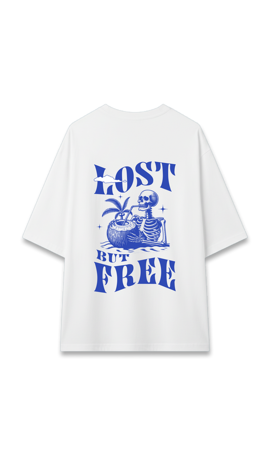 CAMISETA OVERSIZE BLANCA | LOST BUT FREE