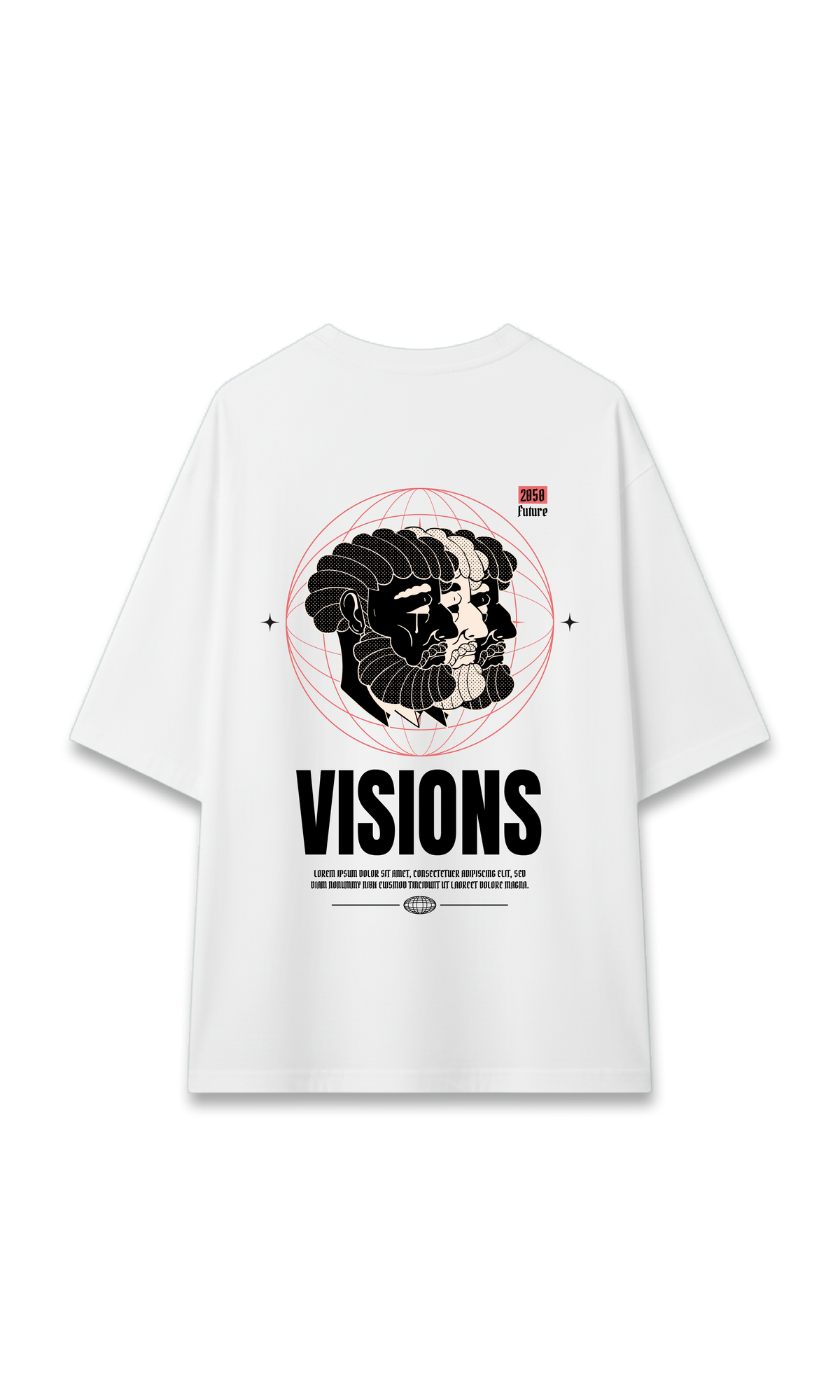 CAMISETA OVERSIZE BLANCA | VISIONS