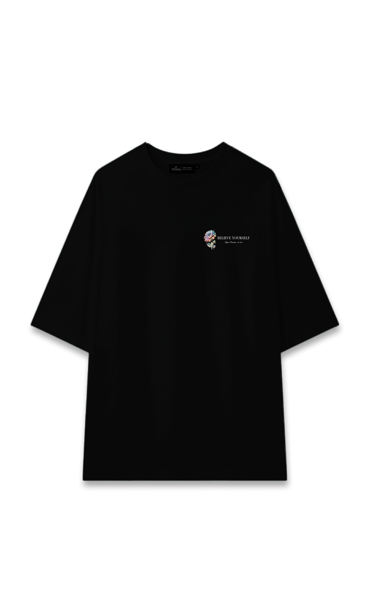 CAMISETA OVERSIZE NEGRA | BELIEVE YOURSELF
