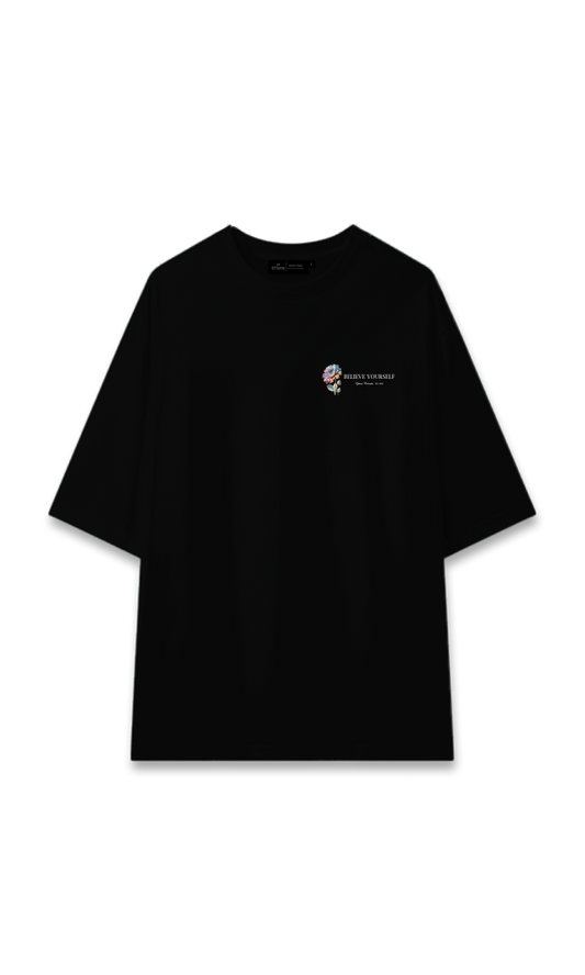 CAMISETA OVERSIZE NEGRA | BELIEVE YOURSELF