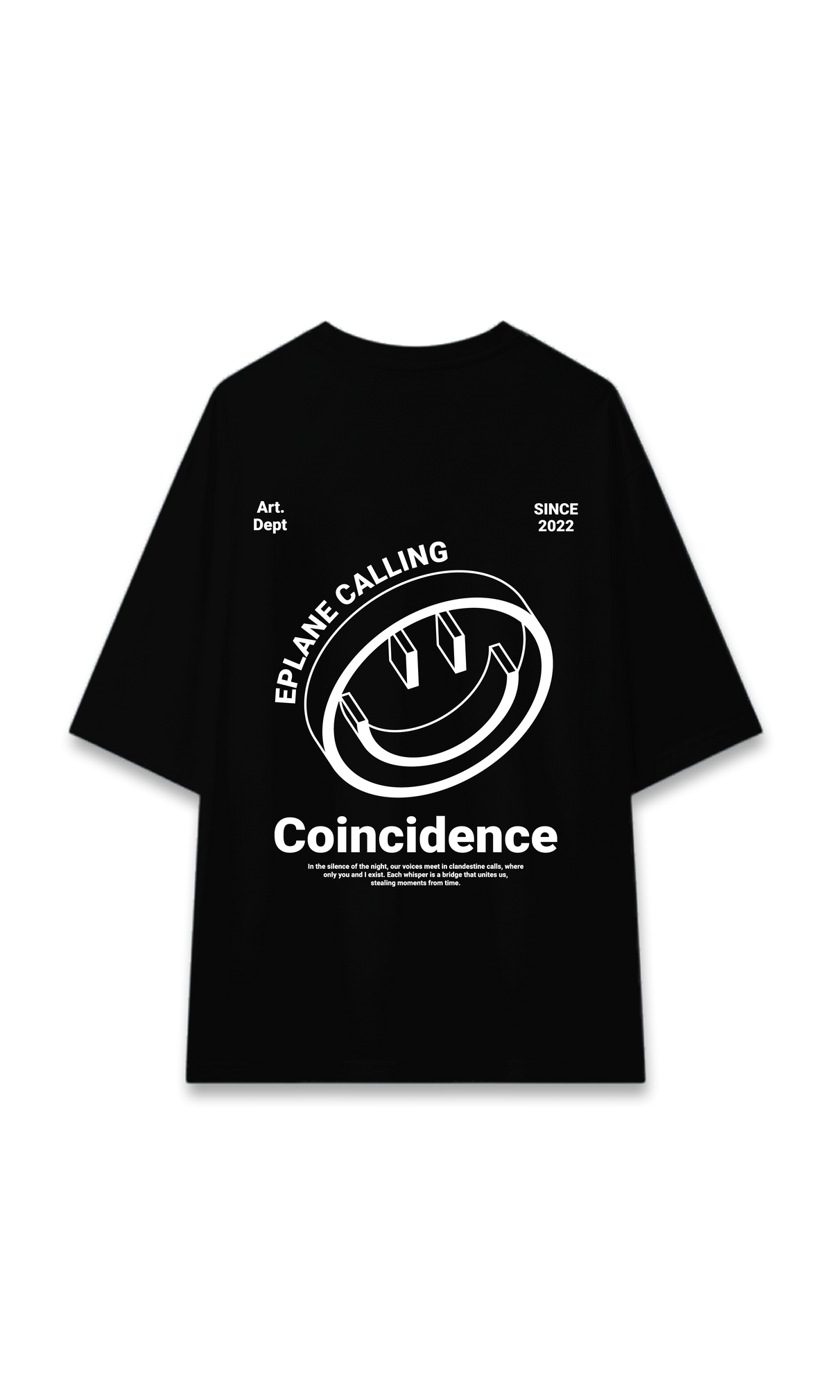 CAMISETA OVERSIZE NEGRA | COINCIDENCE