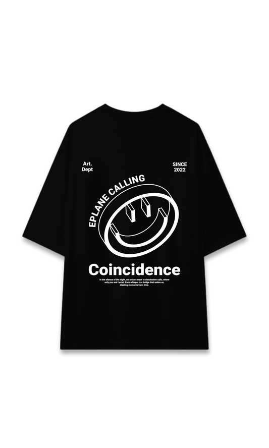 CAMISETA OVERSIZE NEGRA | COINCIDENCE